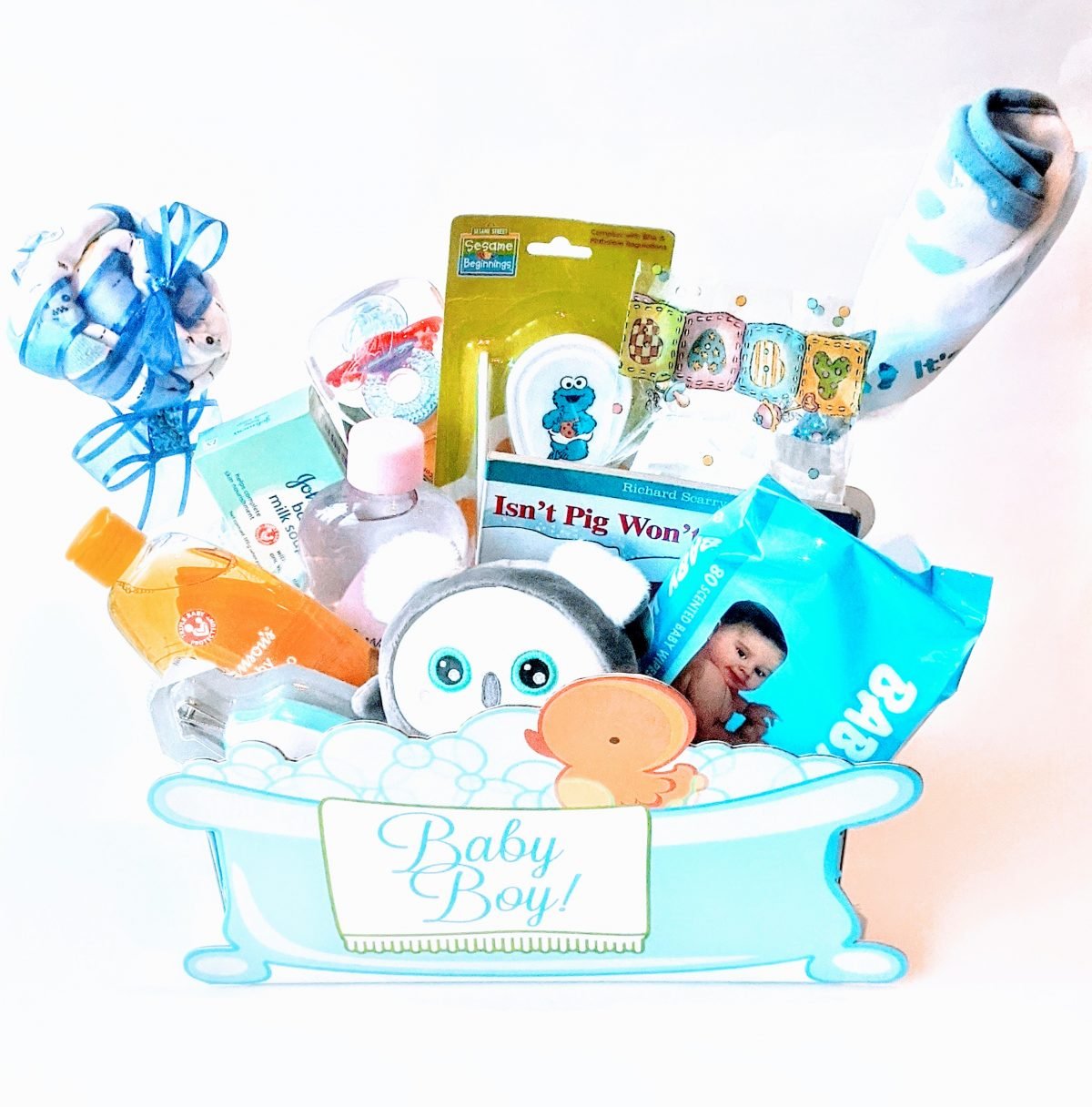 Baby Boy Gift Set for all baby occasions including baby arrival and baby showers.
